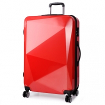 Dámský velký červený kufr na kolečkách Reise 6671