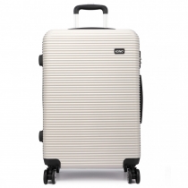 Dámský malý černobílý kufr na kolečkách Travel 6676