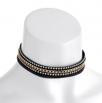 Černý choker náhrdelník Anama 30972