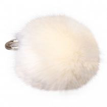 Béžový přívěšek pompom 002