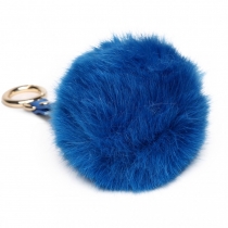 Modrý přívěšek pompom 002