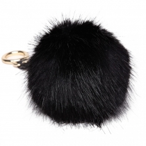 Černý přívěšek pompom 002