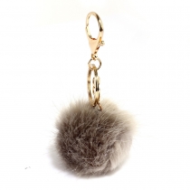 Šedý přívěšek pompom 1012