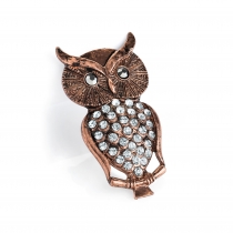 Brož v růžovo zlaté barvě Owl 31436
