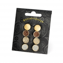 SET: Čtyři páry náušnic ve zlaté barvě Daria 31581