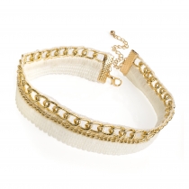 Zlatý choker náhrdelník Kelly 30927